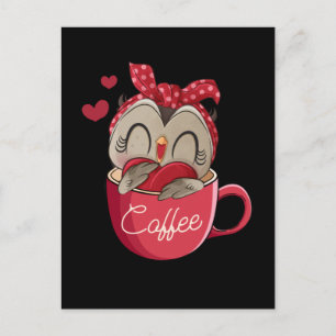 Cute Owl Coffee Mok Funny Owl Lover Briefkaart