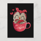 Cute Owl Coffee Mok Funny Owl Lover Briefkaart (Voorkant)