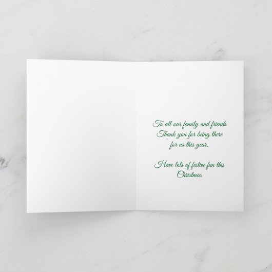 Cute Owl Couple Christmas Card – Festive Woodland  Kaart (Binnen)