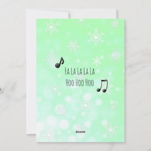 Cute Owl Couple on Tree Branch Kerstmis Feestdagenkaart (Achterkant)