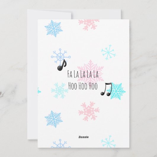 Cute Owl Couple on Tree Branch Kerstmis Feestdagenkaart (Achterkant)