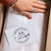 Cute Owl, Custom Handmade with Love, Rubberstempel