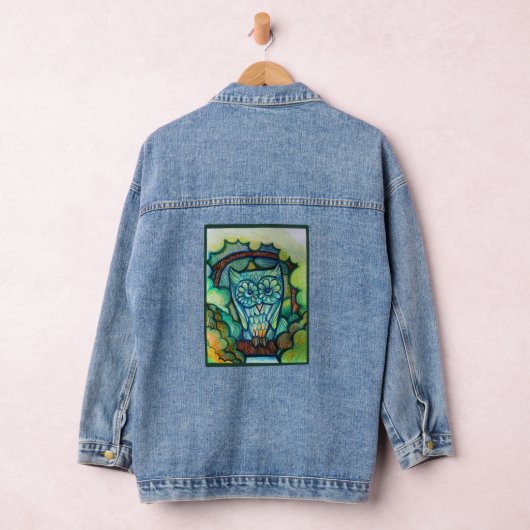 Cute Owl Denim Jacket (Hangar)