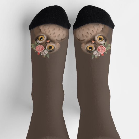 Cute Owl en Fun Text Socks Sokken (Top)