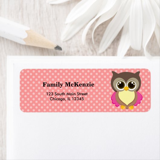 Cute Owl Etiket (Insitu)