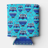 Cute Owl Evil Eye Patroon Blikjeskoeler (Achterkant)