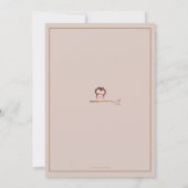 Cute Owl Family Sip en Zie Baby Greet Invitation Kaart (Achterkant)