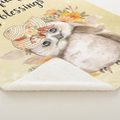 Cute owl Farmhouse romantic wallpaper Sherpa Deken (3/4)