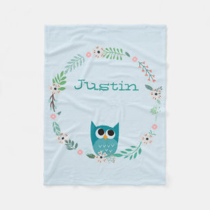 Cute Owl Fleece Blanket
