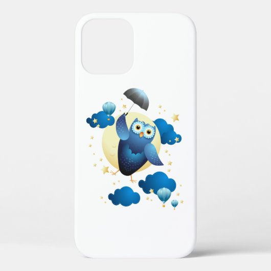 Cute Owl Flying with Umbrella Case-Mate iPhone Case (Achterkant)