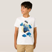 Cute Owl Flying with Umbrella T-shirt (Voorkant volledig)
