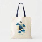 Cute Owl Flying with Umbrella Tote Bag (Voorkant)