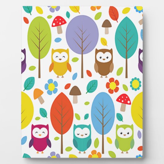 Cute Owl Fotoplaat (Voorkant)