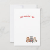 Cute Owl Friend Valentijnsdag Kaart (Achterkant)