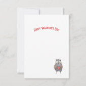 Cute Owl Friend Valentijnsdag Kaart (Achterkant)