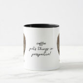 Cute Owl Funny Coffee Script Persoonlijke naam Mok (Midden)