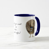 Cute Owl Funny Love Script Persoonlijke naam Mok (Voorkant rechts)