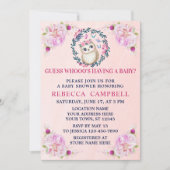Cute Owl Funny Wild Baby shower Kaart (Voorkant)