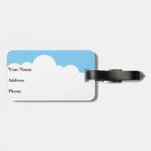 Cute Owl Girl op een Bagagelabel van de Tak (Achterkant horizontaal)