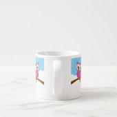 Cute Owl Girl op een Branch Espresso Mok (Achterkant)