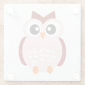 CUTE OWL GLAZEN ONDERZETTER (Achterkant)