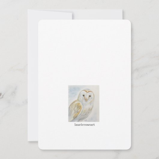 Cute Owl Graduation Invitation   Kaart (Achterkant)