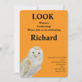 Cute Owl Graduation Invitation Kaart (Voorkant)