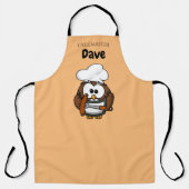 Cute Owl Grillmaster Personalized Schort (Voorkant)