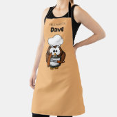 Cute Owl Grillmaster Personalized Schort (Insitu)