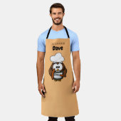 Cute Owl Grillmaster Personalized Schort (Gedragen)