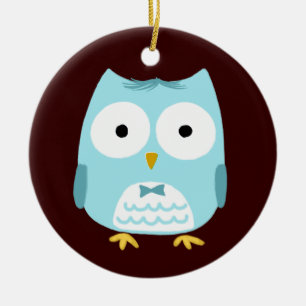 Cute Owl Groom Pas getrouwd Husband Weddenschap Cu Keramisch Ornament