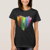 Cute Owl Heart Lgbtq Proud Gay Pride Month Colourf T-shirt (Voorkant)
