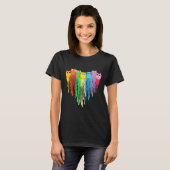 Cute Owl Heart Lgbtq Proud Gay Pride Month Colourf T-shirt (Voorkant volledig)