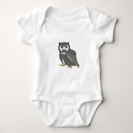 Cute Owl Illustration Romper