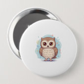 Cute owl illustration ronde button 4,0 cm (Voorkant /achterkant)
