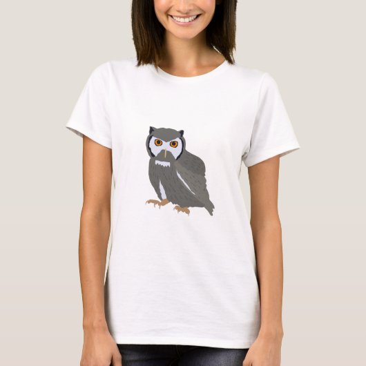 Cute Owl Illustration T-shirt (Voorkant)