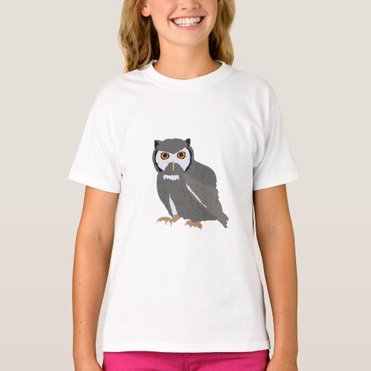Cute Owl Illustration T-shirt (Voorkant)