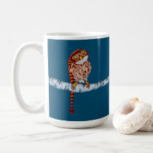 Cute Owl in Knit Stocking Pet Mok