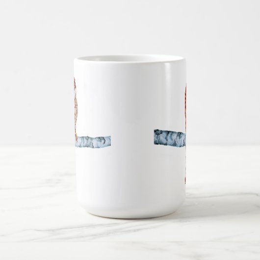 Cute Owl in Knit Stocking Pet White Mok (Center)