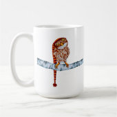 Cute Owl in Knit Stocking Pet White Mok (Links)