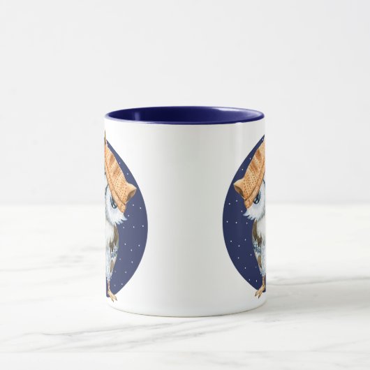 Cute Owl in Pet Mok (Midden)