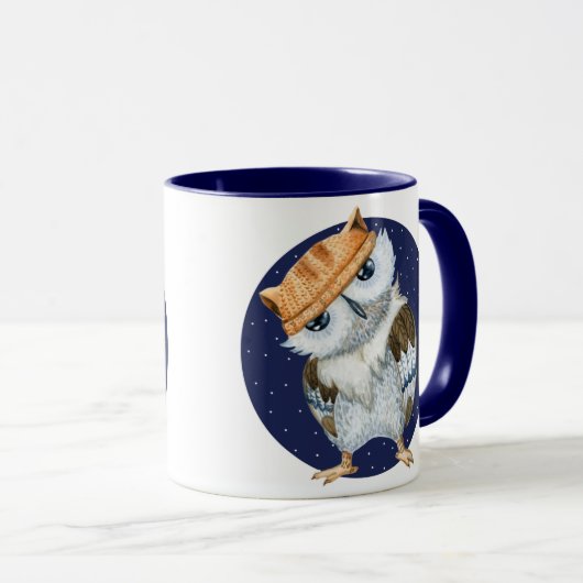 Cute Owl in Pet Mok (Voorkant rechts)