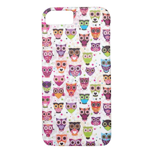 Cute owl iPhone 7 hoesje (Achterkant)
