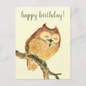 Cute Owl - Japans Briefkaart voor fijne kunst op z (Voorkant)