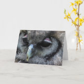 Cute Owl Kaart (Gele Bloem)