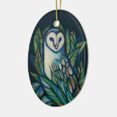 Cute Owl Keramisch Ornament (Links)