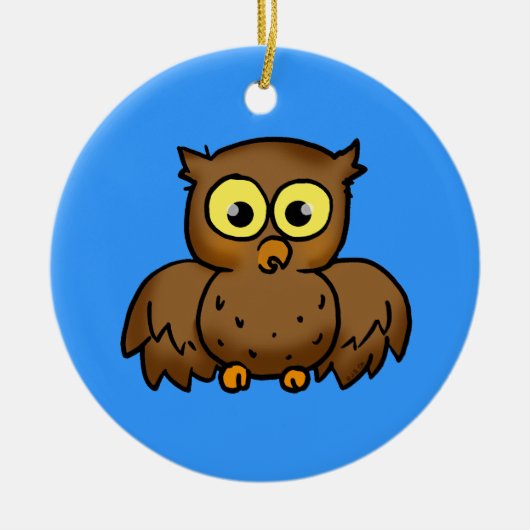 Cute owl keramisch ornament (Voorkant)