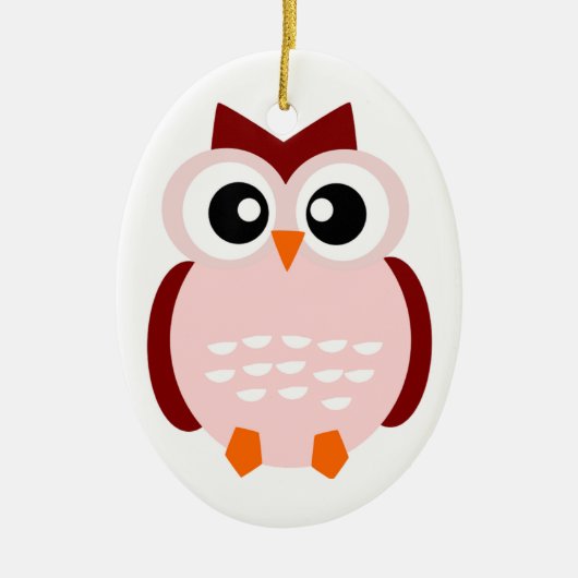 CUTE OWL KERAMISCH ORNAMENT (Voorkant)