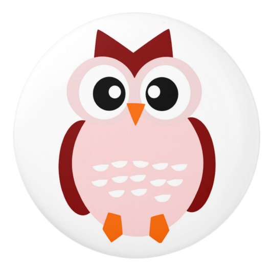 CUTE OWL KERAMISCHE KNOP (Voorkant)