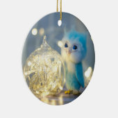 Cute owl kerstmis keramisch ornament (Rechts)